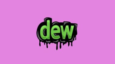 Yazılı DEW pembe ekran animasyon videosu