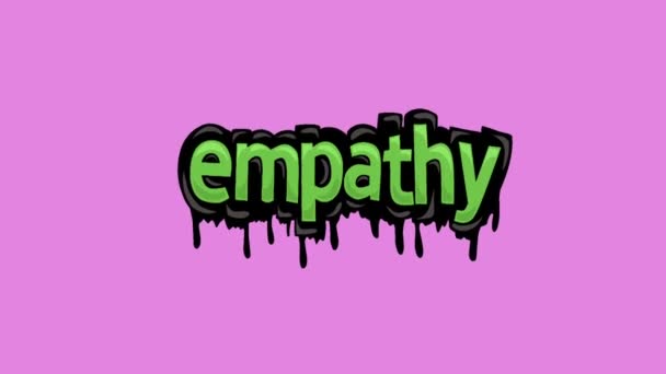 Różowy Ekran Animacji Wideo Napisane Empathy — Wideo stockowe