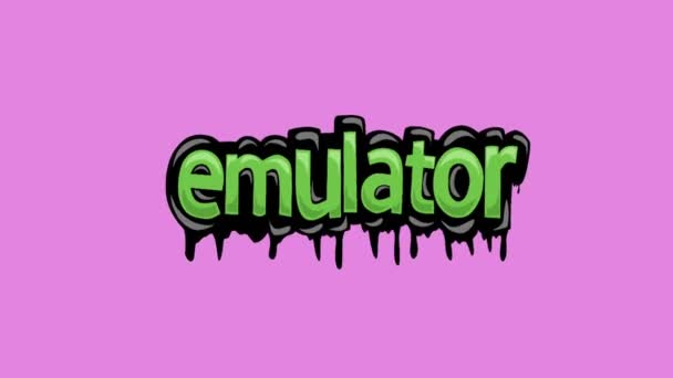 Розовый Экран Анимационного Видео Написано Emulator — стоковое видео