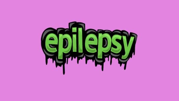 Video Animazione Schermo Rosa Scritto Epilepsy — Video Stock
