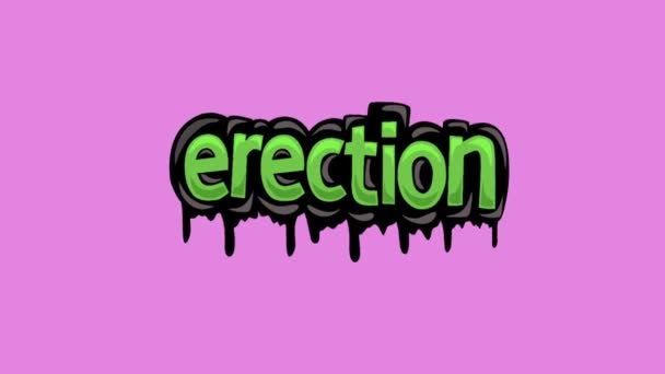 Розовый Экран Анимационное Видео Написано Erection — стоковое видео