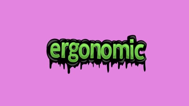 Pink Screen Animation Video Written Ergonomic — Stock Video