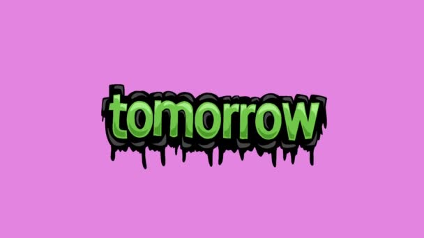 Vídeo Animación Pantalla Rosa Escrito Tomorrow — Vídeo de stock