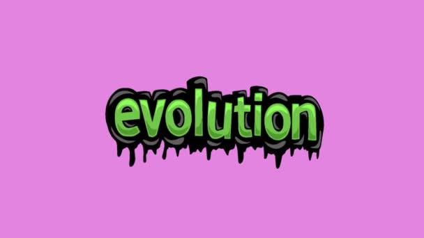 Pinkfarbenes Animationsvideo Geschrieben Evolution — Stockvideo