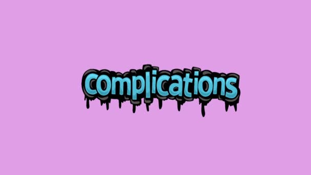 Roze Scherm Animatie Video Geschreven Complicaties — Stockvideo