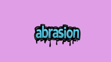 Pembe ekran animasyon videosu ABRASION yazıldı