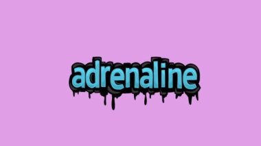 ADRENALINE yazan pembe ekran animasyon videosu