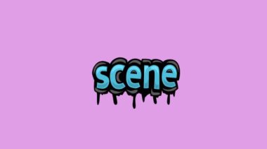 Pembe ekran animasyon videosu yazılmış SCENE