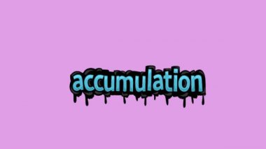 Pembe ekran animasyon videosu ACCUMULATION yazıldı