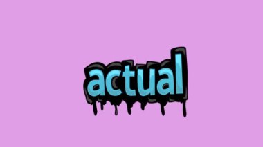 Pembe ekran animasyon videosu ACTUAL yazıldı