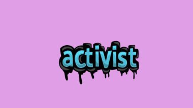 Pembe ekran animasyon videosu AcTIVIST yazıldı