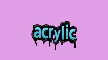 Pembe ekran animasyon videosu ACRYLIC yazıldı