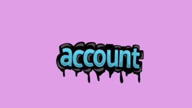 Pembe ekran animasyon videosu ACCOUNT yazıldı