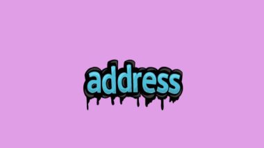ADDRESS yazılı pembe ekran animasyon videosu