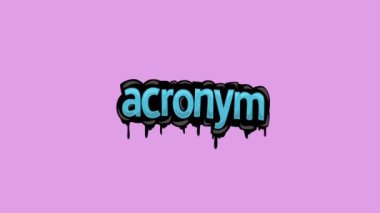 Pembe ekran animasyon videosu ACRONYM yazıldı