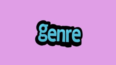 GENRE yazılı pembe ekran animasyon videosu