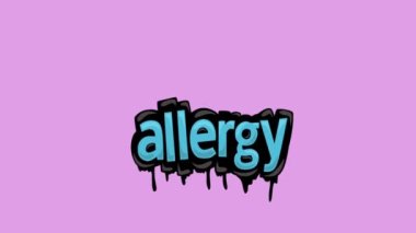 Pembe ekran animasyon videosu ALLERGY yazıldı