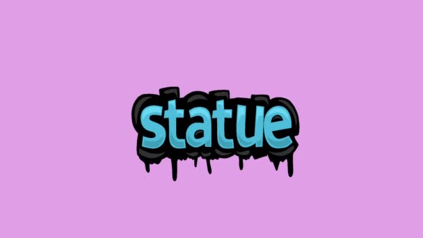 Pink Screen Animation Video Written Statue — Stock video