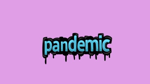 Pink Screen Animation Video Written Pandemic — 图库视频影像
