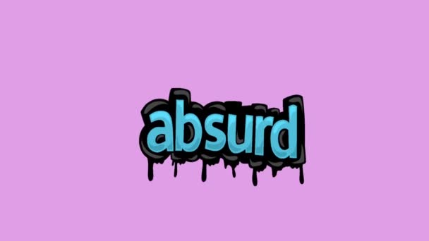 Розовый Экран Анимационного Видео Написанного Absurd — стоковое видео