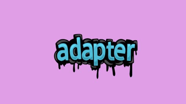 Różowy Ekran Animacji Wideo Napisany Adapter — Wideo stockowe