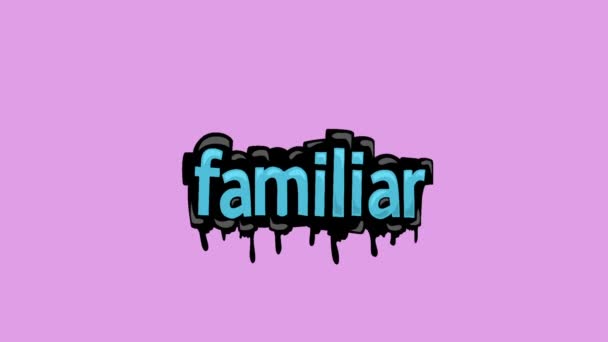 ピンクの画面のアニメーションビデオ Familiar — ストック動画