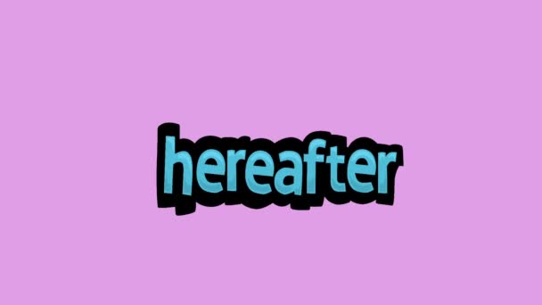 Рожевий Екран Анімаційне Відео Написане Hereafter — стокове відео