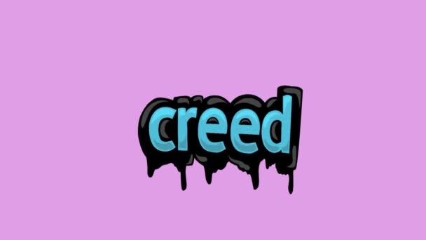 Рожевий Екран Анімації Відео Написано Creed — стокове відео