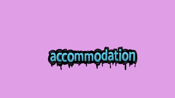 Różowy Ekran Animacji Wideo Napisane Accommodation — Wideo stockowe