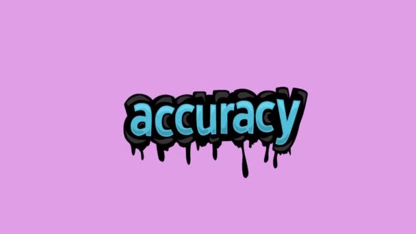 Pinkfarbenes Animationsvideo Das Accuracy Geschrieben Wurde — Stockvideo