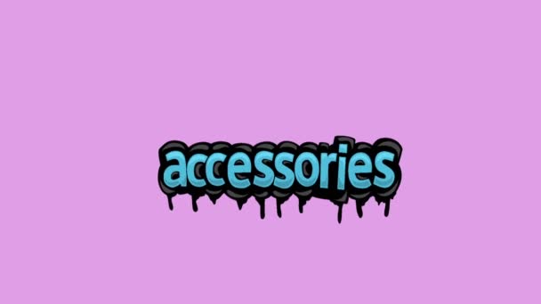 Розовый Экран Анимационного Видео Написанного Accessors — стоковое видео