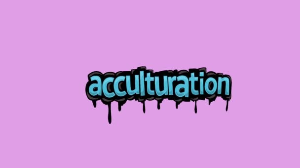 Pink Screen Animation Video Written Acculturation — Stock Video