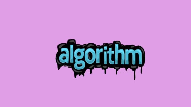 Écran Rose Animation Vidéo Écrit Algorithm — Video