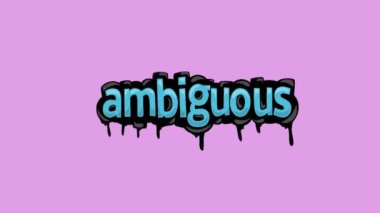 Pembe ekran animasyon videosu AMBIGUOUS yazıldı