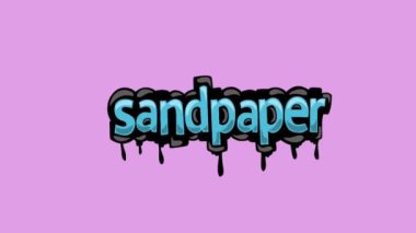 Pembe ekran animasyon videosu SANDPAPER yazıldı