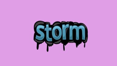 STORM yazılı pembe ekran animasyon videosu