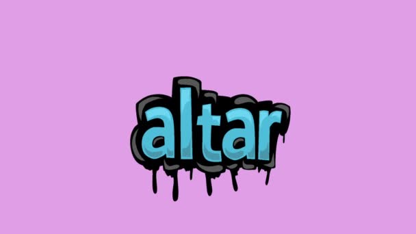 Розовый Экран Анимационное Видео Написано Altar — стоковое видео