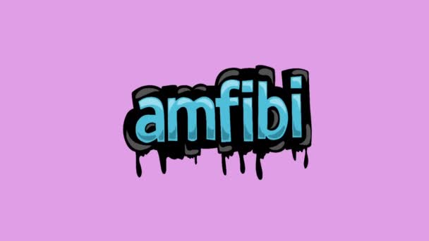 Pink Screen Animation Video Written Amfibi — Stock Video