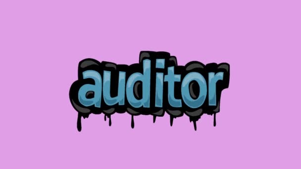Розовый Экран Анимационное Видео Написано Auditor — стоковое видео