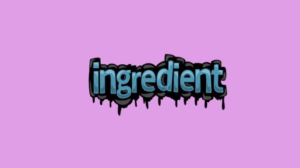 Розовый Экран Анимационного Видео Написанного Ingredient — стоковое видео
