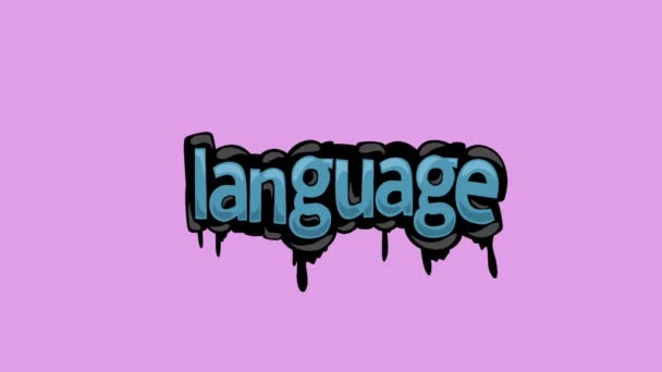 Růžová Obrazovka Animace Videa Napsáno Language — Stock video