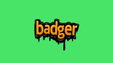 Yesil ekran animasyon videosu yazan BADGER
