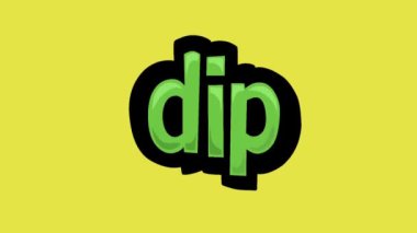 DIP yazılı sarı ekran animasyon videosu