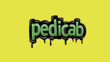 PEDICAB yazılı sarı ekran animasyon videosu
