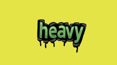 HEAVY yazılı sarı ekran animasyon videosu