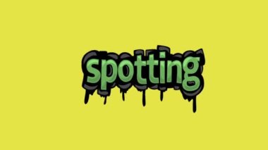 SPOTTING yazılan sarı ekran animasyon videosu