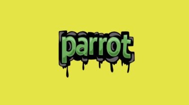 PARROT yazılan sarı ekran canlandırma videosu