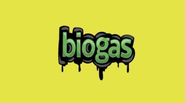 BIOGAS yazılı sarı ekran animasyon videosu