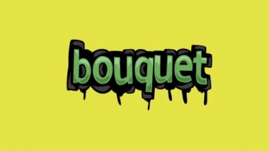 BOUQUET yazan sarı ekran animasyon videosu