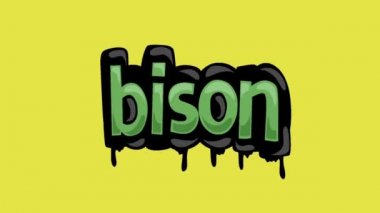 BISON yazılı sarı ekran animasyon videosu